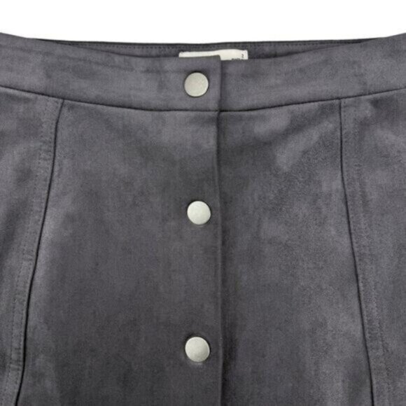 Artizia Wilfred Free Centinela Vegan Suede Skirt Size 2 Gray - Picture 3 of 6